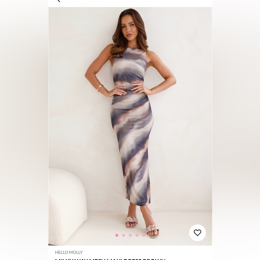 Milky Mesh Maxi Brown Dress - Hello Molly